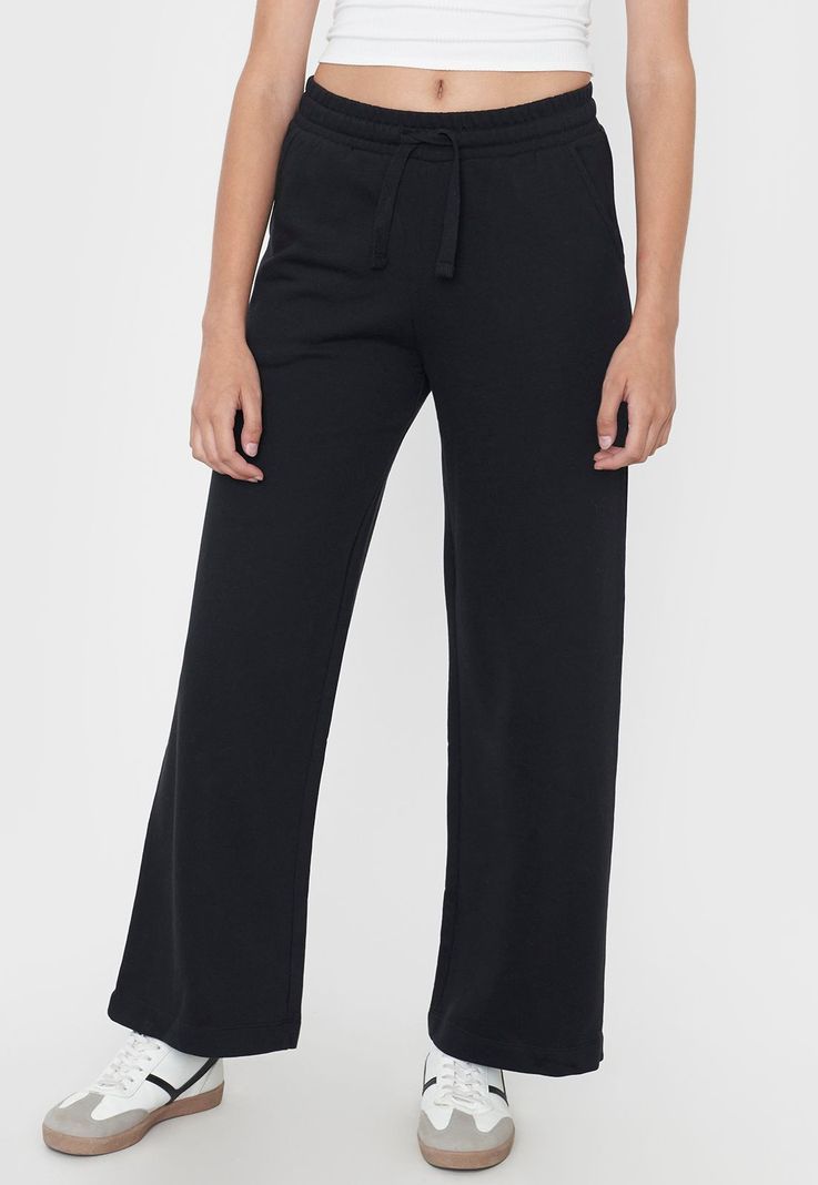 Pantalón Mujer Buzo Color Negro Corona-1