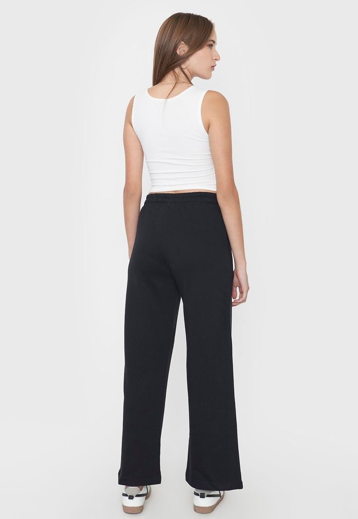 Pantalón Mujer Buzo Color Negro Corona-2