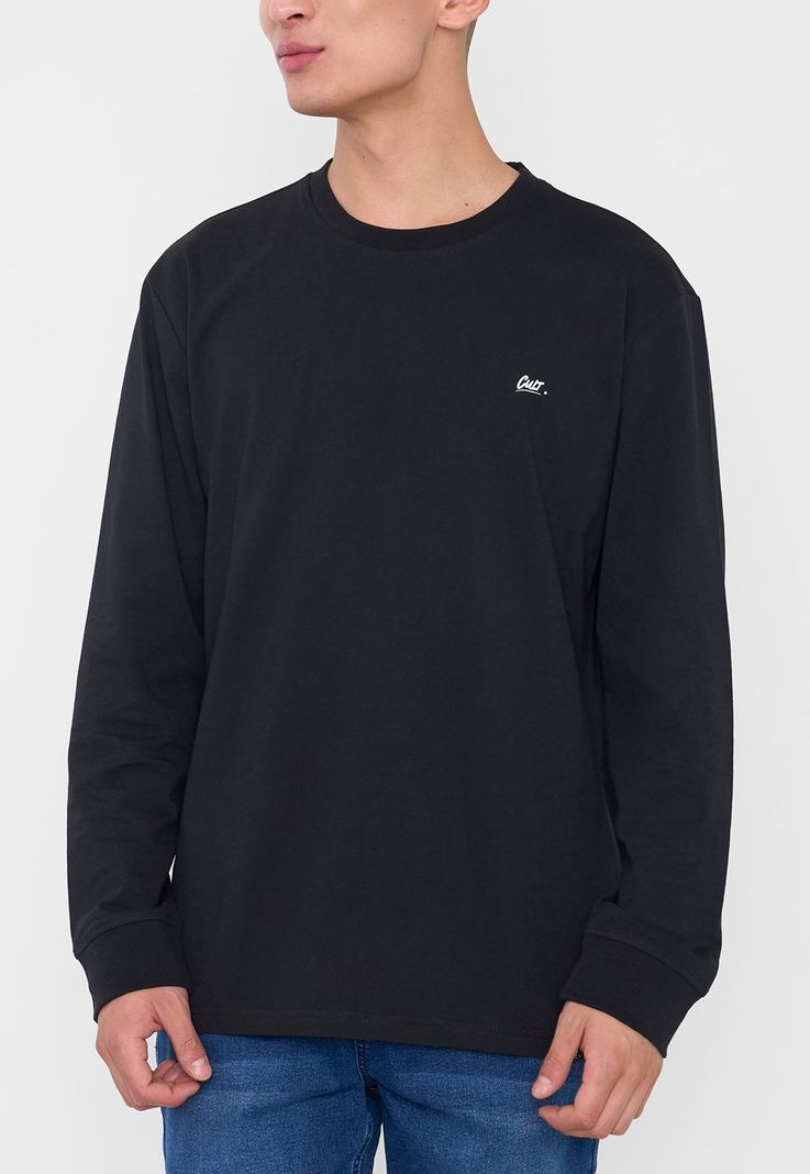 Polera Hombre M/L Negro Corona-2