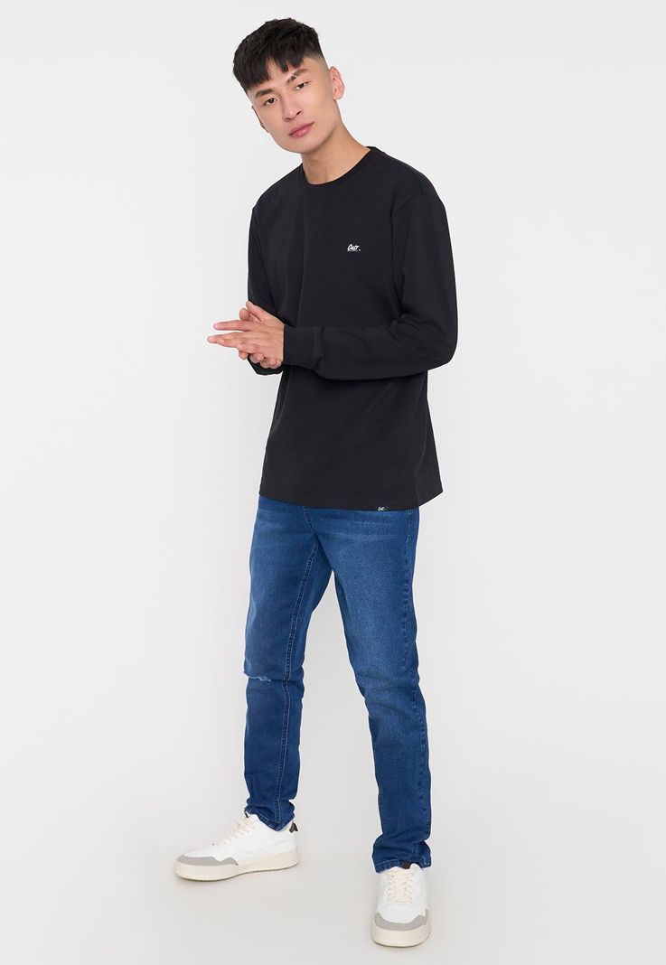 Polera Hombre M/L Negro Corona-3