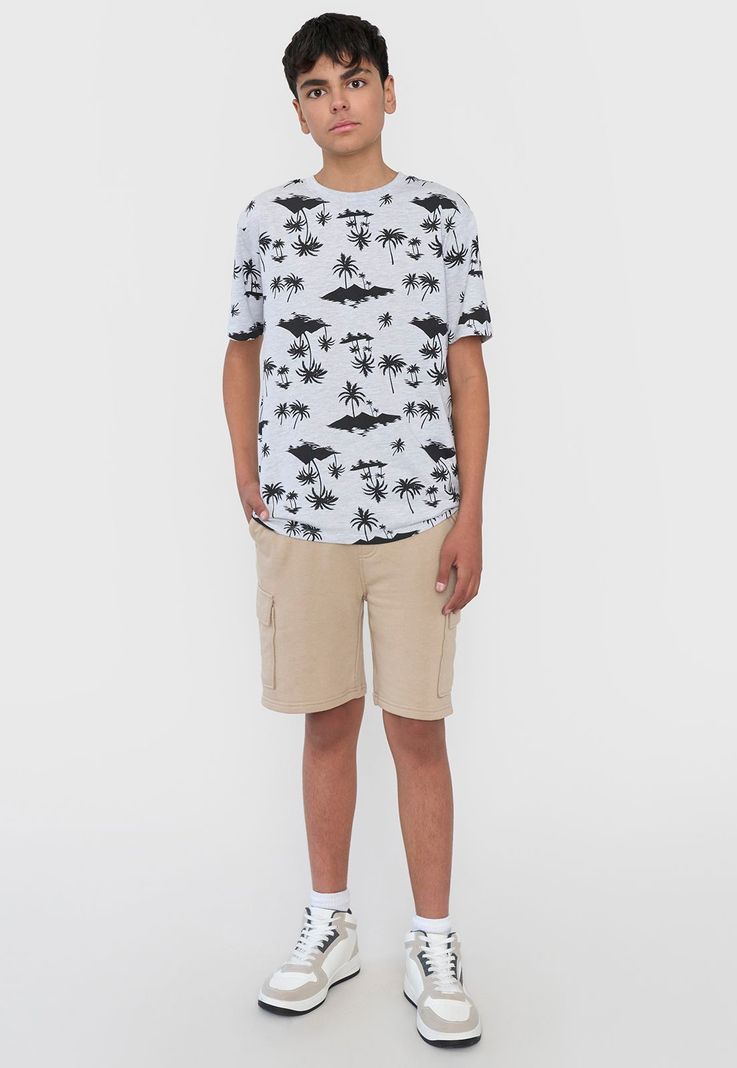 Short Niño Teen Punto Cargo Beige Corona-0