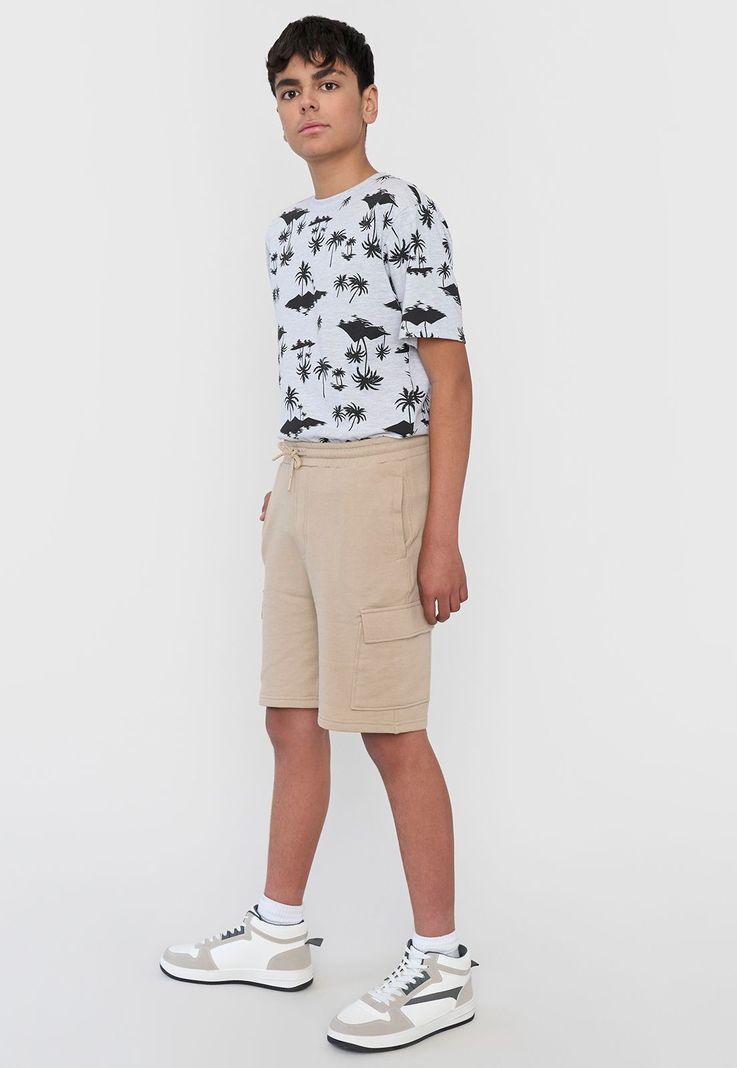 Short Niño Teen Punto Cargo Beige Corona-3