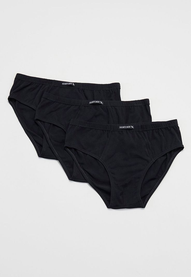 Slip Hombre Tripack Mix Negro/Gris Corona-0