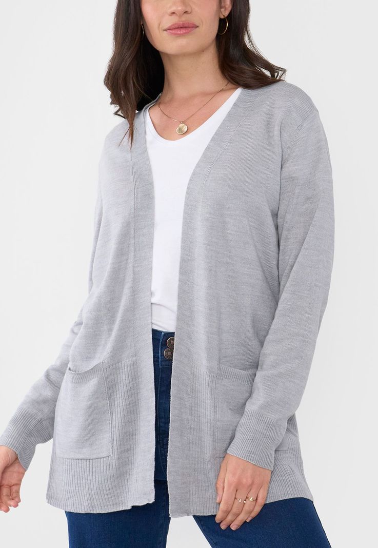 Cárdigan Mujer Gris Corona-2