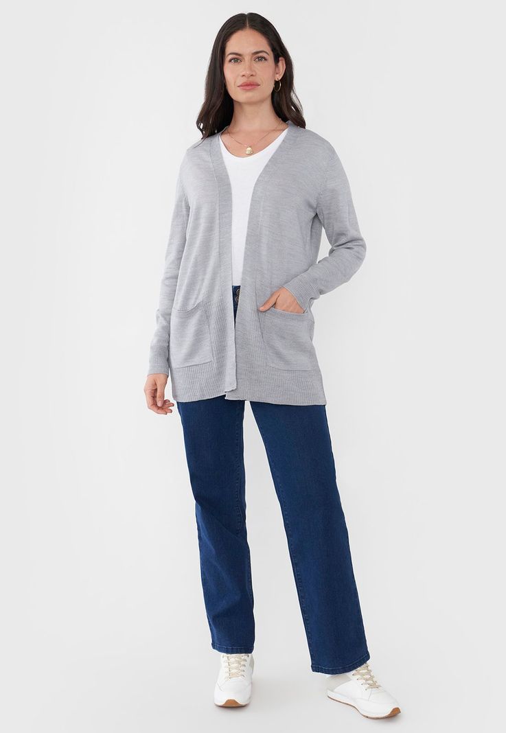 Cárdigan Mujer Gris Corona-3