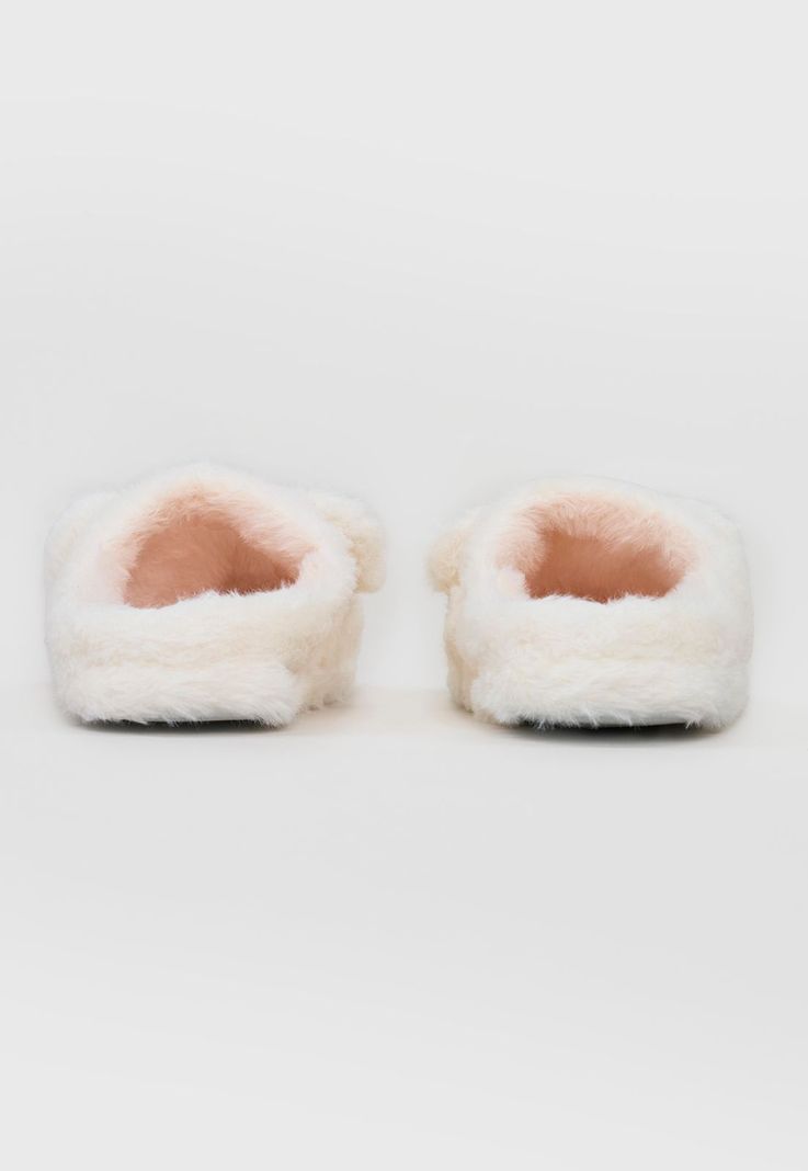 Pantuflas Mujer Oso Ecru Corona-3