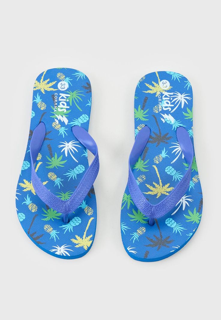 Hawaiana Niño Teen Basica Azul Corona-2