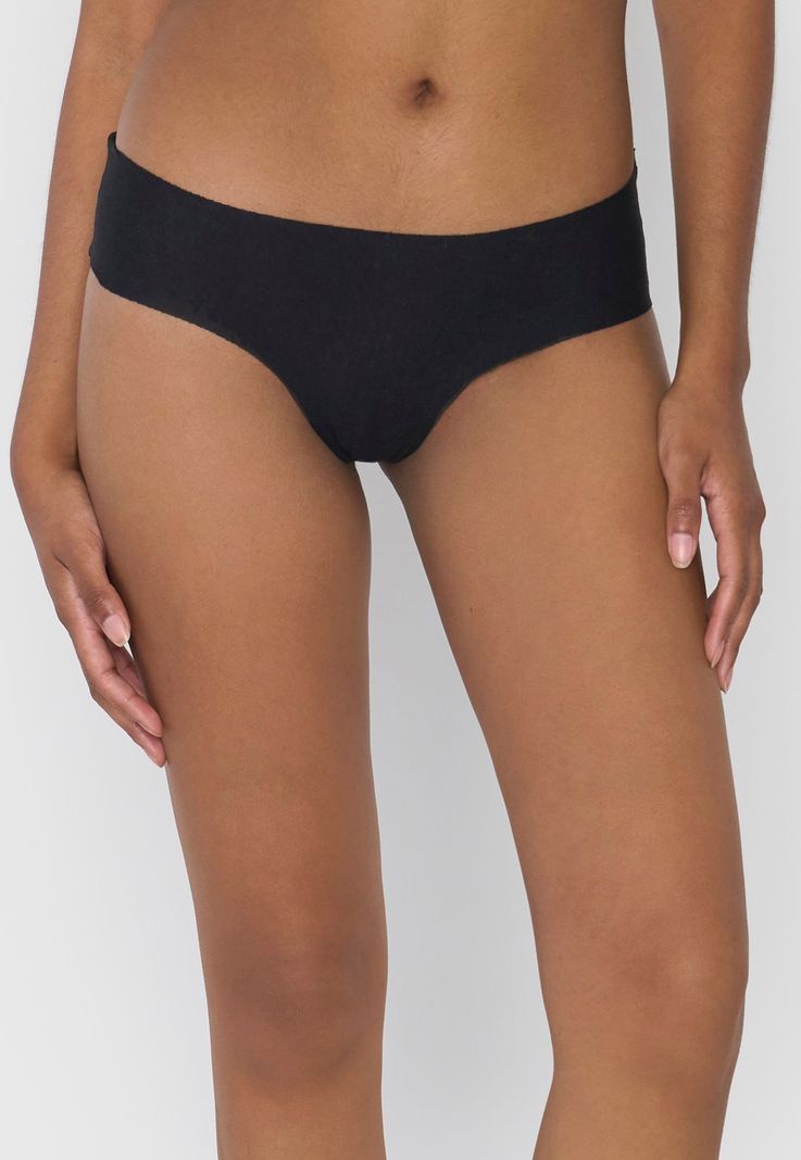 Pantaleta Mujer Cotton Negro Corona-1