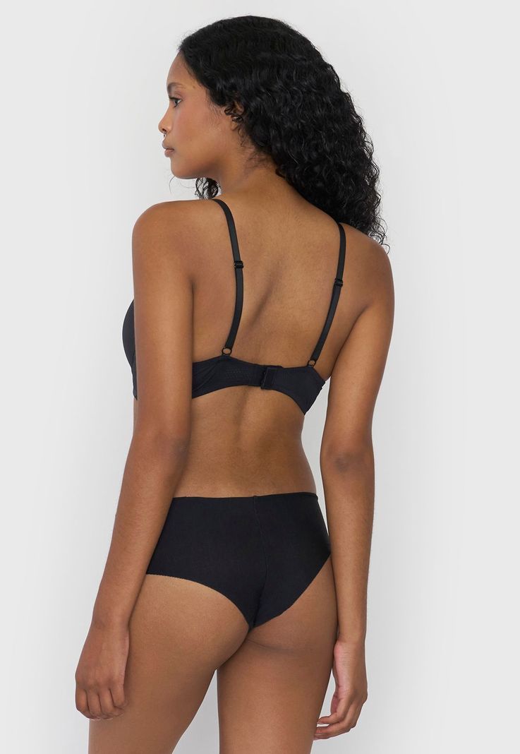 Pantaleta Mujer Cotton Negro Corona-2