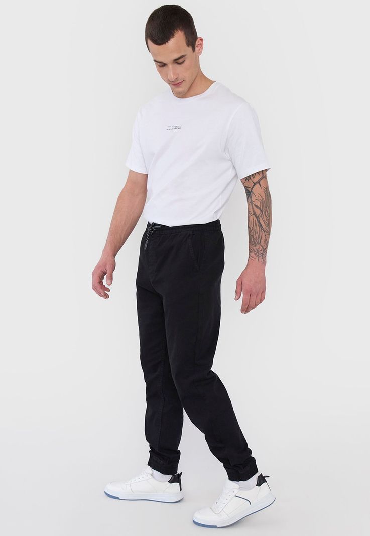 Pantalón Hombre Jogger Fit Negro Twill Corona-3