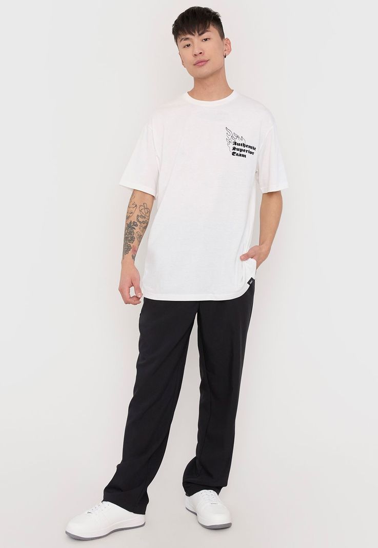 Pantalón Hombre Sastrero Relax Fit College Negro Corona-0