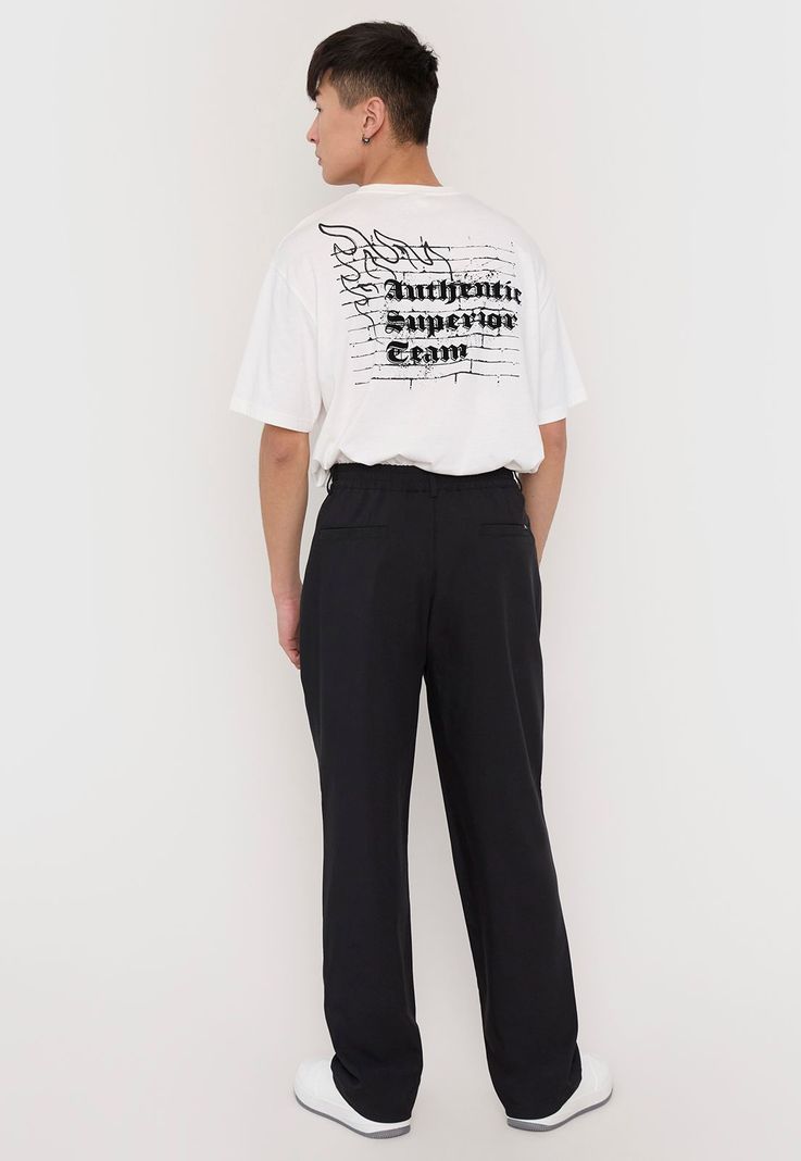 Pantalón Hombre Sastrero Relax Fit College Negro Corona-2
