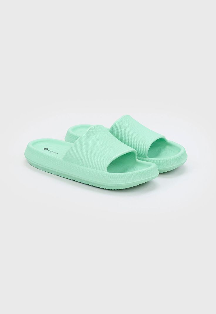 Sandalia Mujer Eva Slide Nube Verde Corona-0