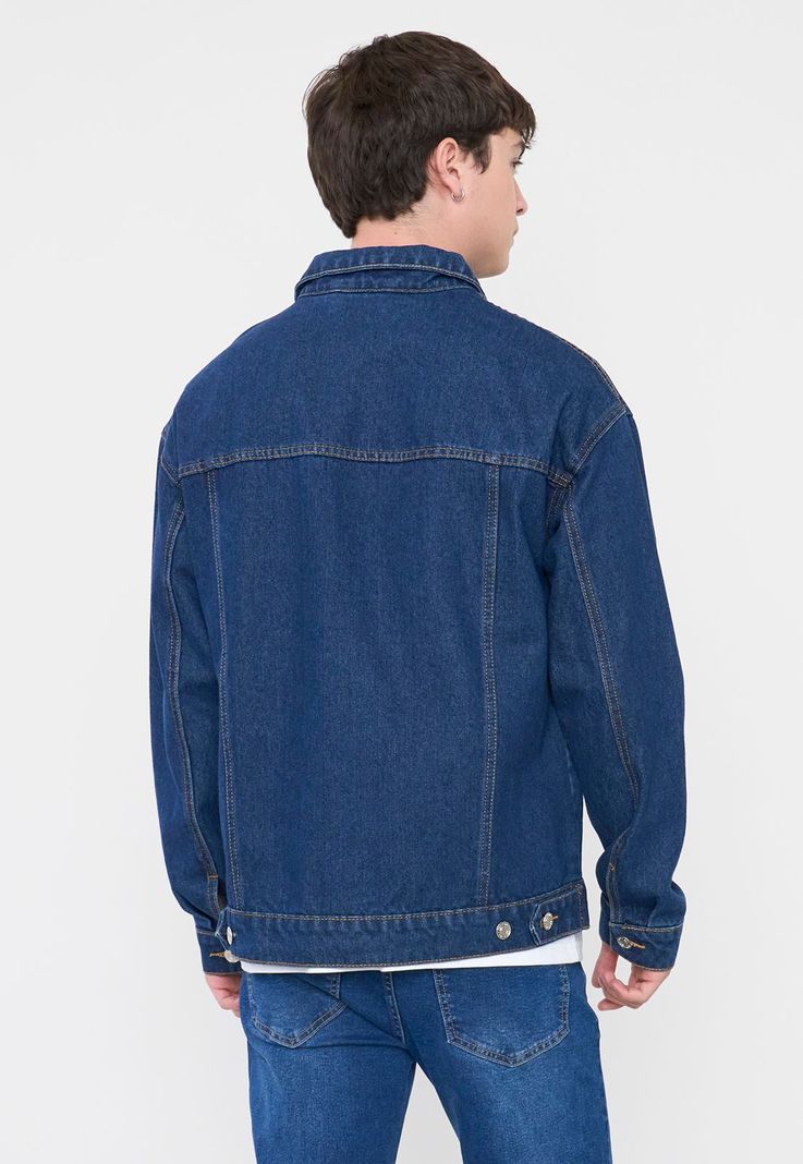 Chaqueta Hombre Denim Azul Medio Corona-2