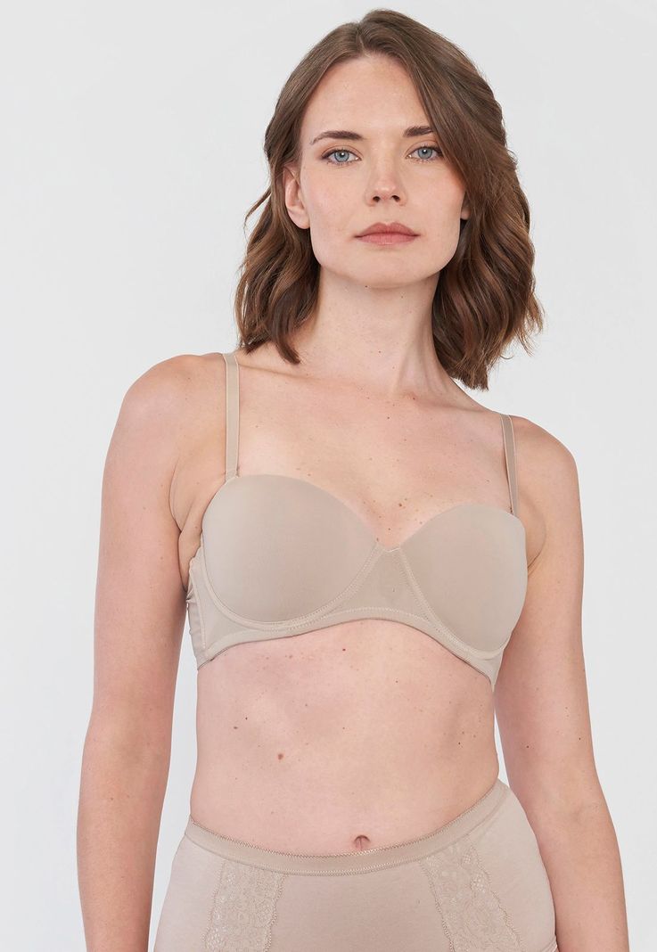 Sostén Mujer Strapless Beige Copa B Corona-0