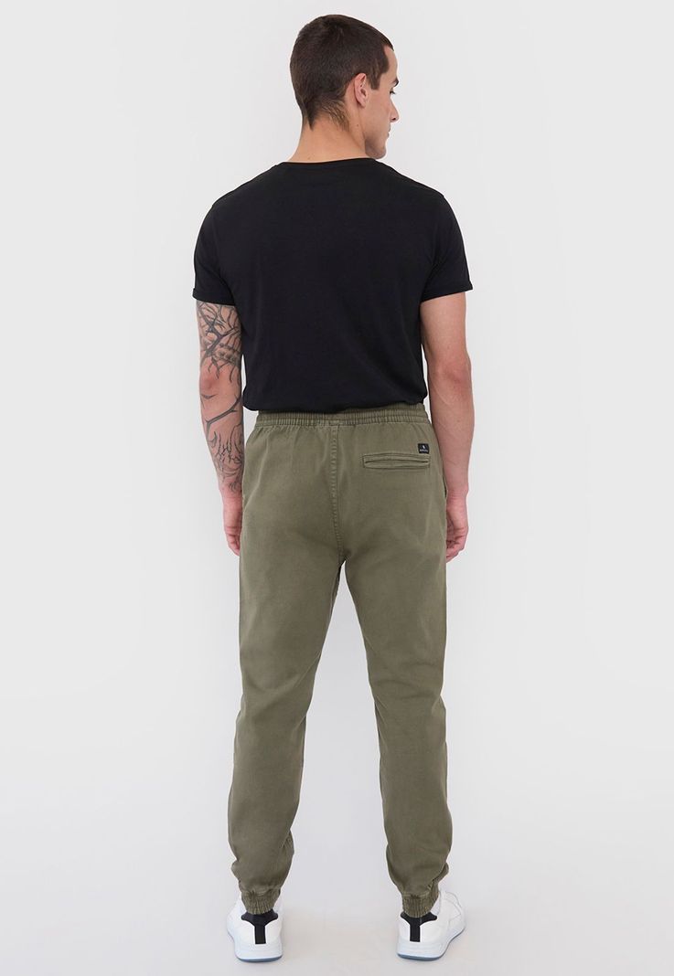 Pantalón Hombre Jogger Fit Verde Twill Corona-2