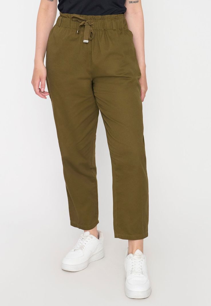 Pantalón Mujer Jogger Oliva Corona-1