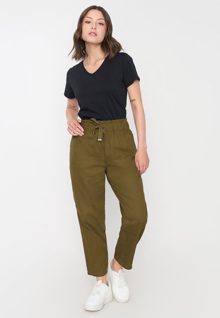 Pantalón Mujer Jogger Oliva Corona-3