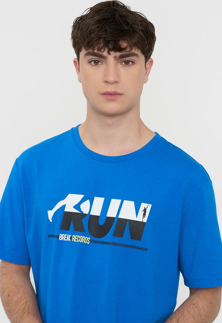 Polera Hombre Deportiva Fun Azul Corona-2