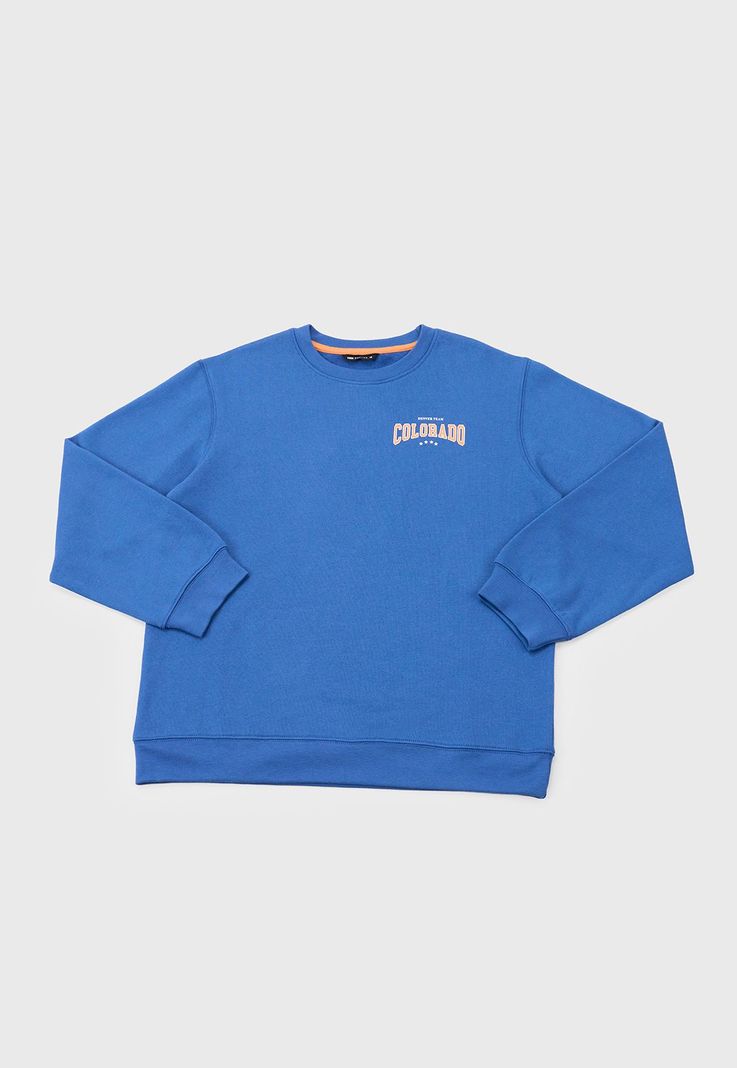 Poleron Niño Teen Pullover Azul Corona-0