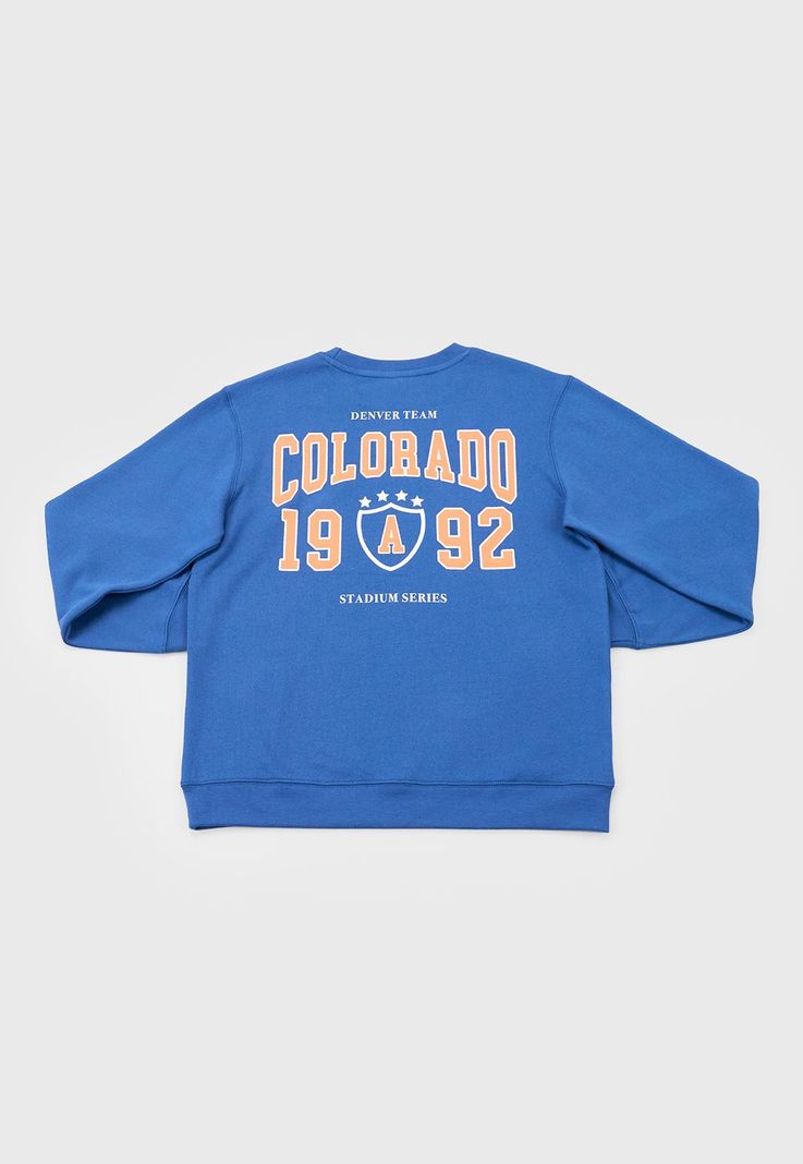 Poleron Niño Teen Pullover Azul Corona-1