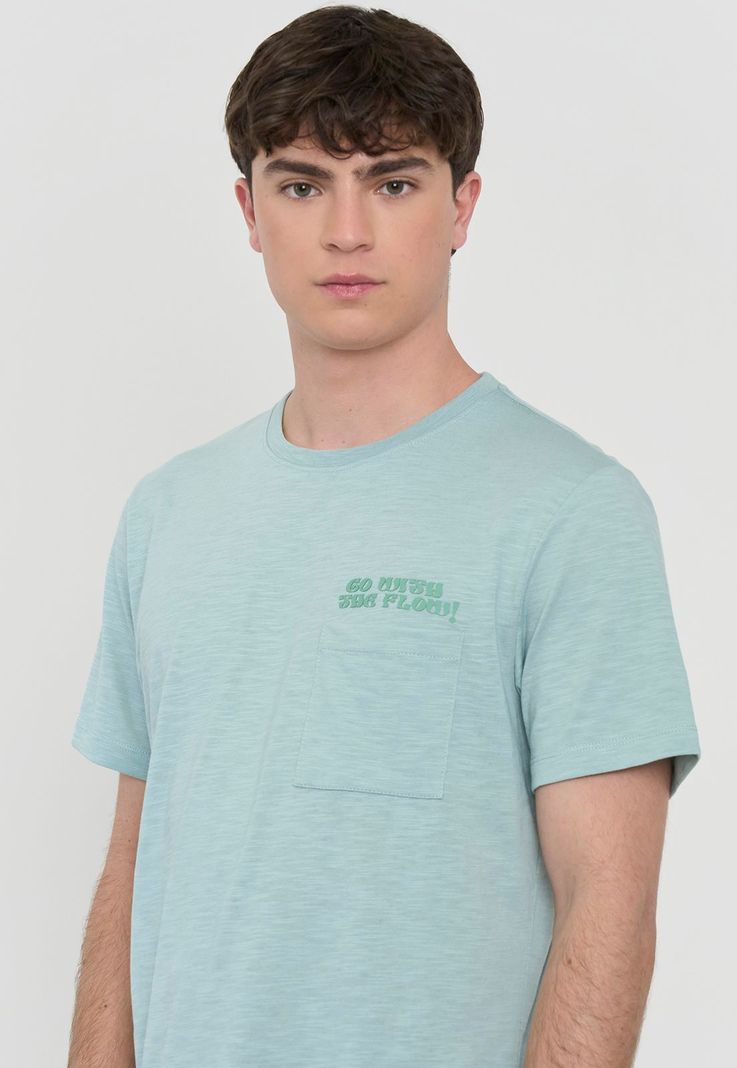 Polera Hombre Fun Bolsillo Verde Corona-2