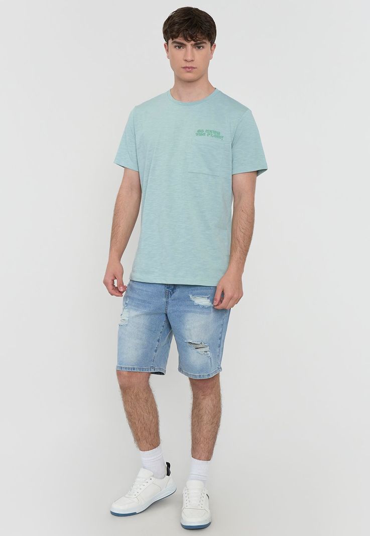 Polera Hombre Fun Bolsillo Verde Corona-3