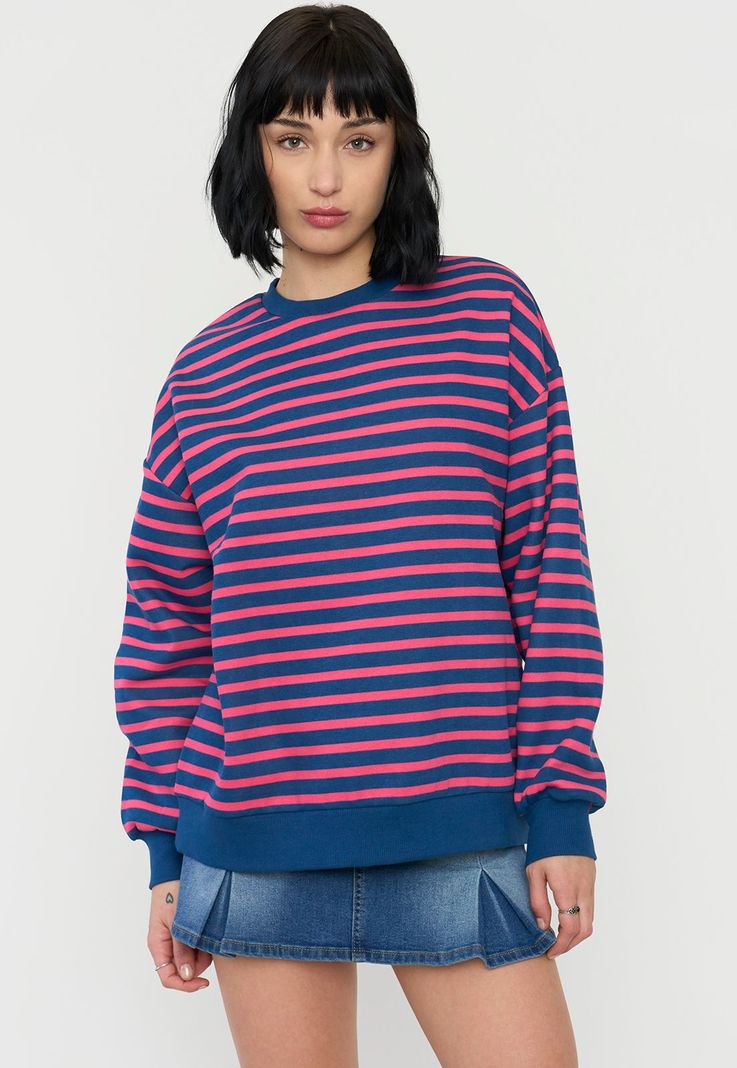 Polerón Mujer Oversize Fucsia Corona-0