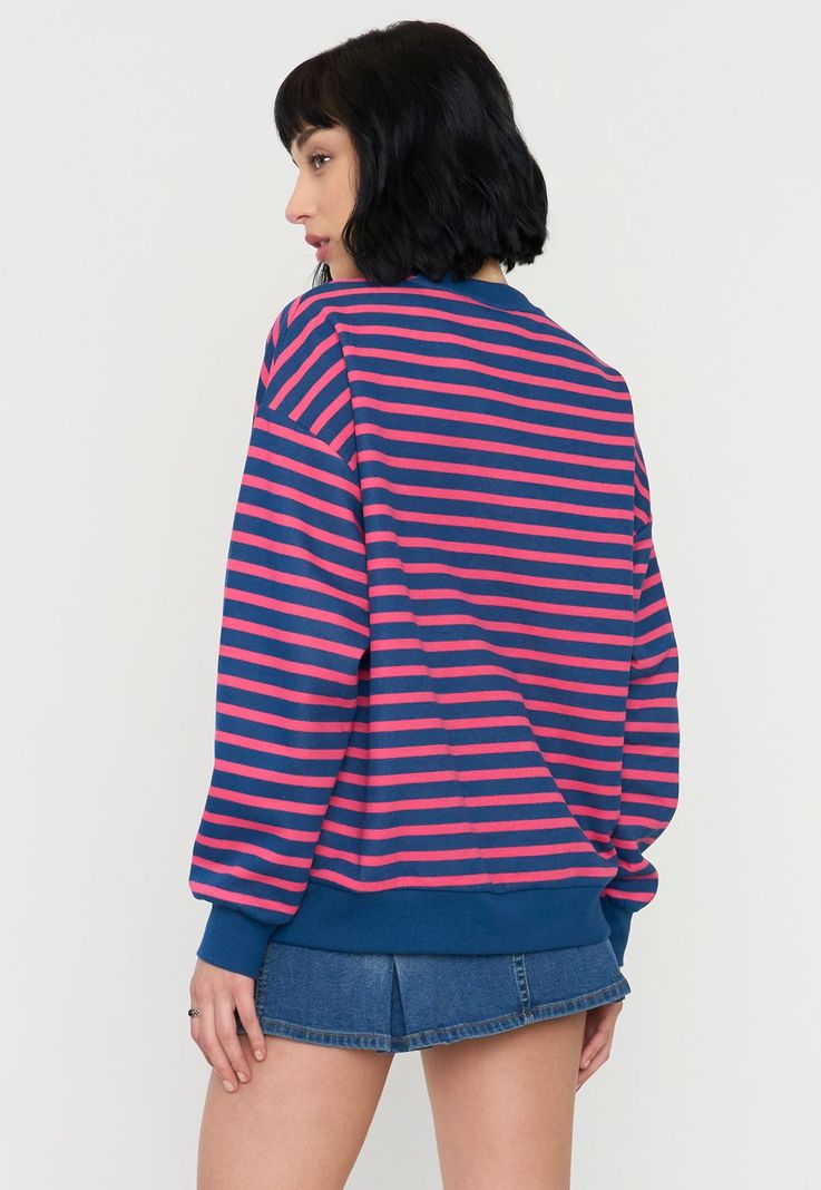 Polerón Mujer Oversize Fucsia Corona-1