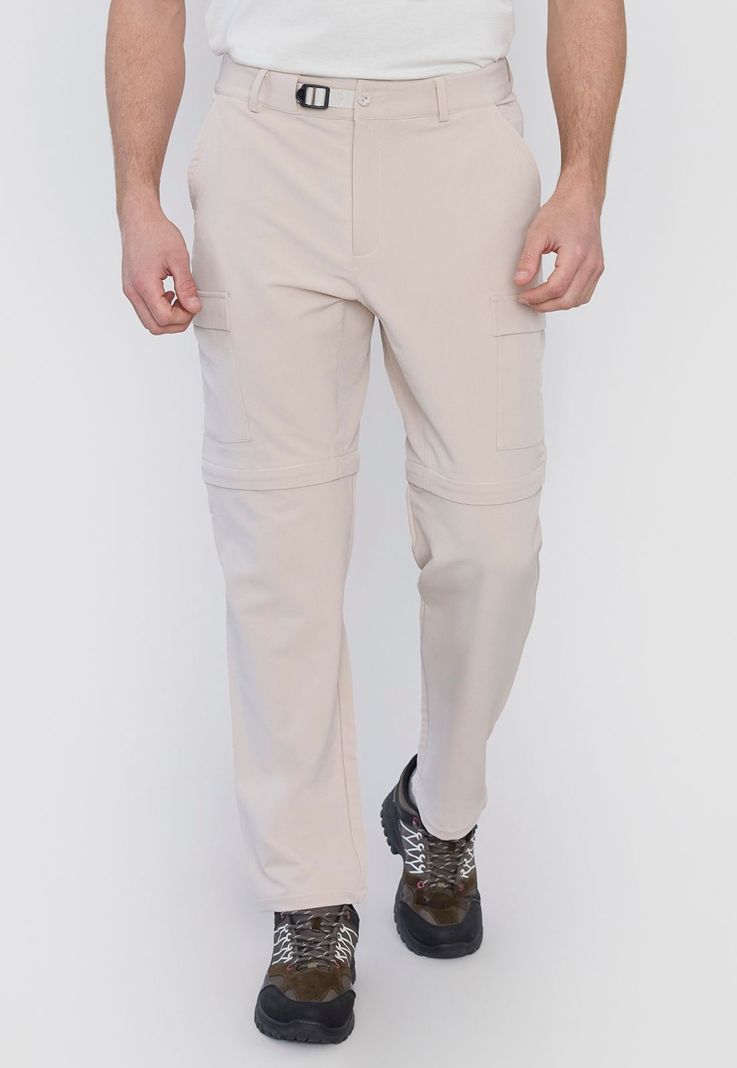 Pantalón Outdoor Hombre Beige Desmontable Corona-1