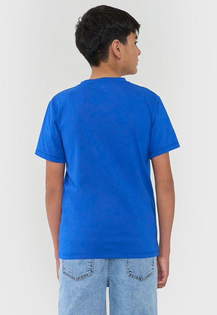 Polera Niño Teen Manga Corta Dragon Ball Azul Corona-1