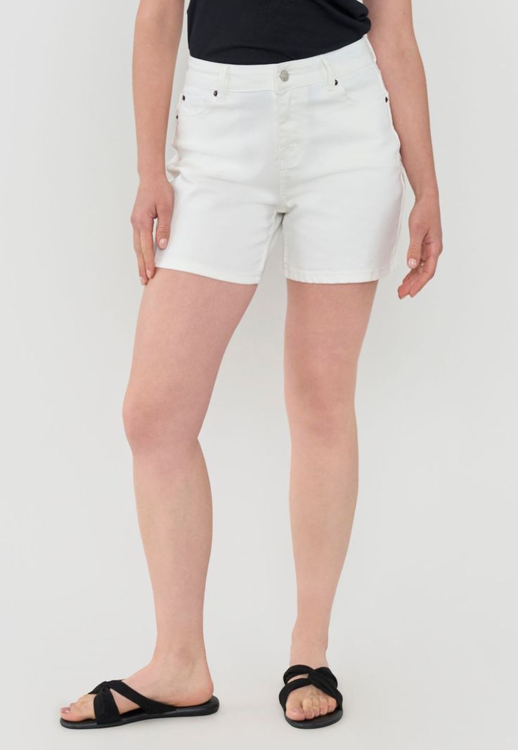 Short Mujer Mom Blanco Corona-1