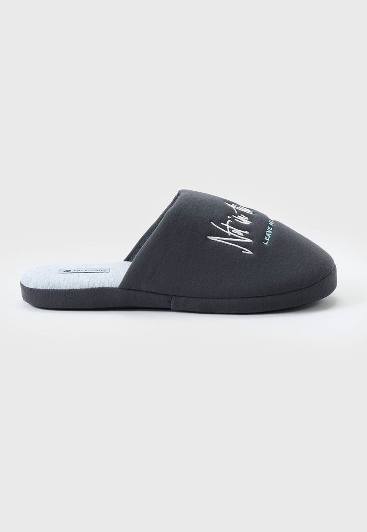 Pantuflas Hombre Print Gris Corona-1