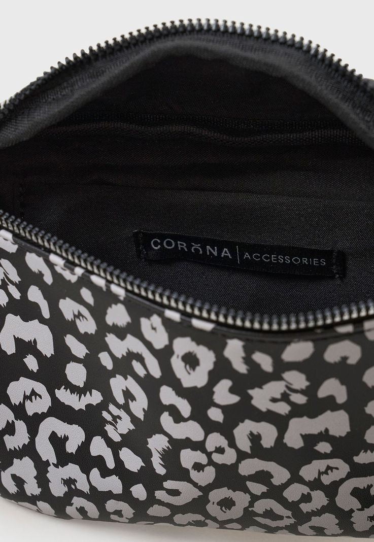 Banano Mujer Animal Print Negro Corona-3