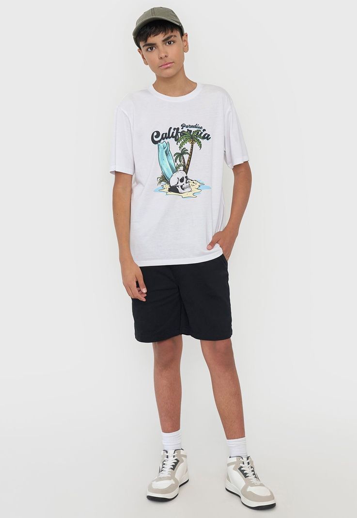 Short Niño Teen Gabardina Negro Corona-0