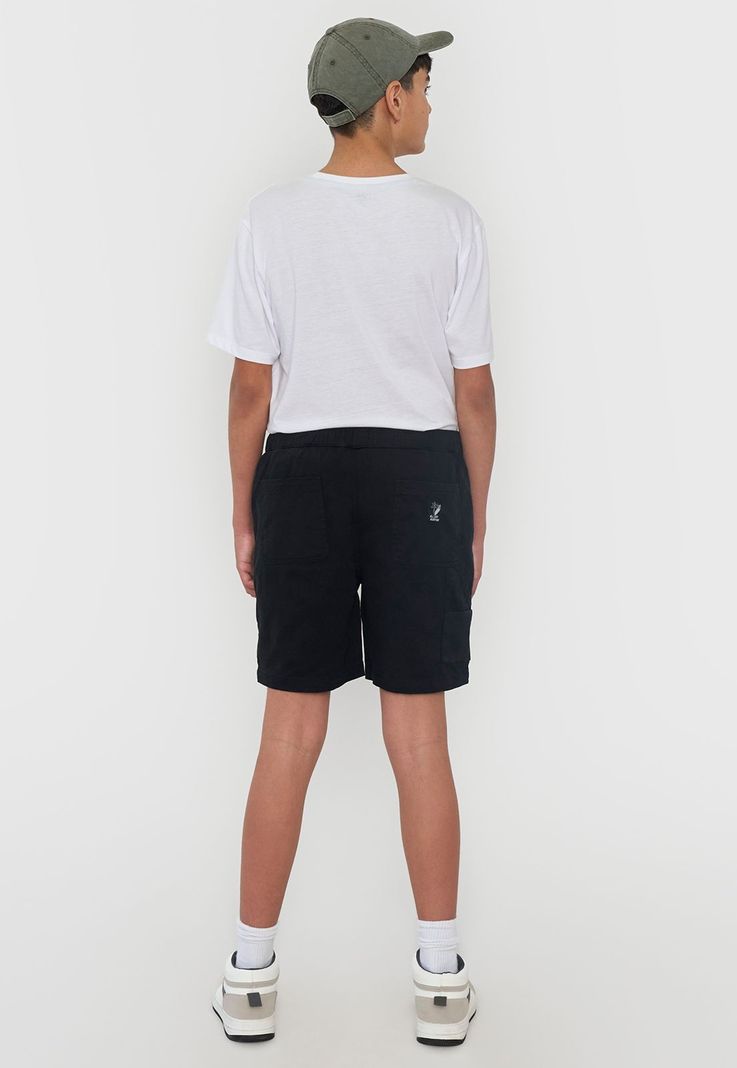 Short Niño Teen Gabardina Negro Corona-2