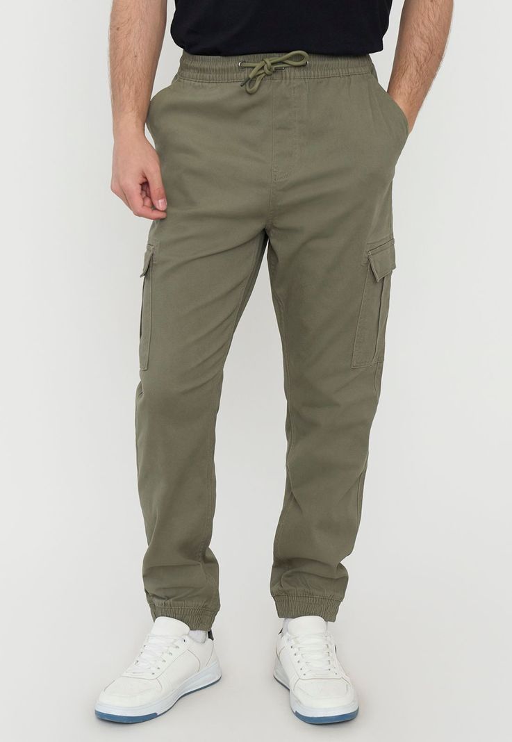 Jogger Hombre Cargo Verde Corona-1