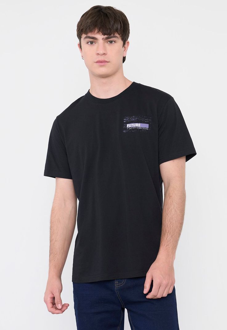 Polera Hombre Fun Texto Color Negro Corona-0