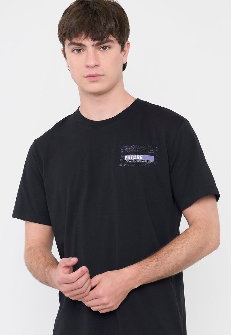 Polera Hombre Fun Texto Color Negro Corona-2
