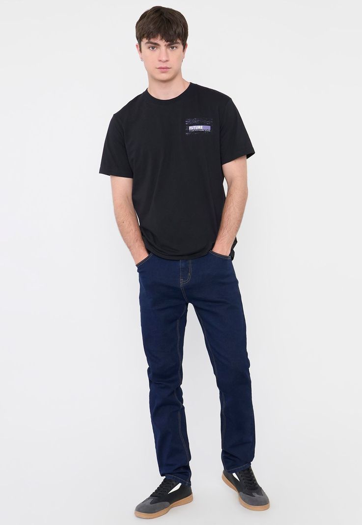 Polera Hombre Fun Texto Color Negro Corona-3