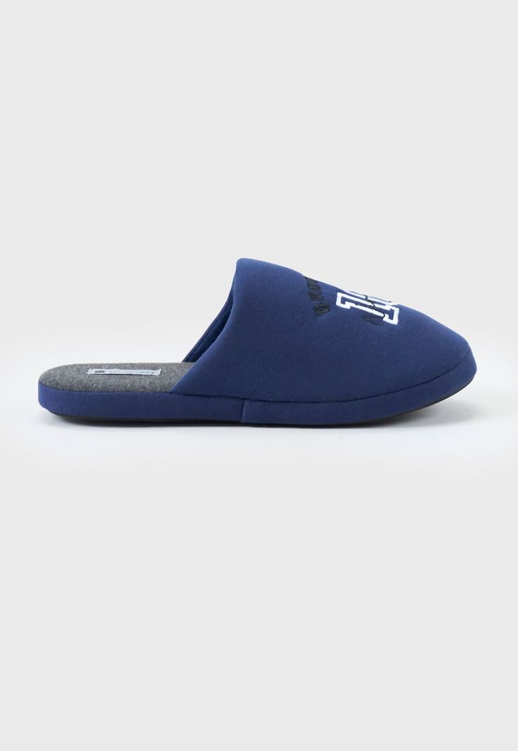 Pantuflas Hombre Print Azul Corona-1