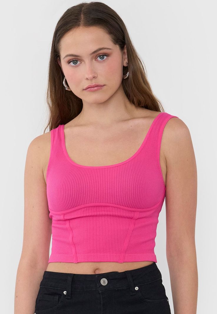 Peto Mujer Corsetero Seamless Fucsia Corona-2