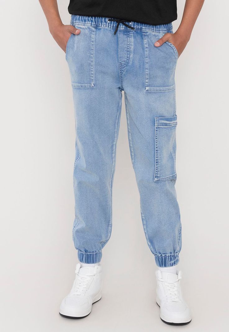 Jeans Niño Teen Jogger Azul Claro Corona-1