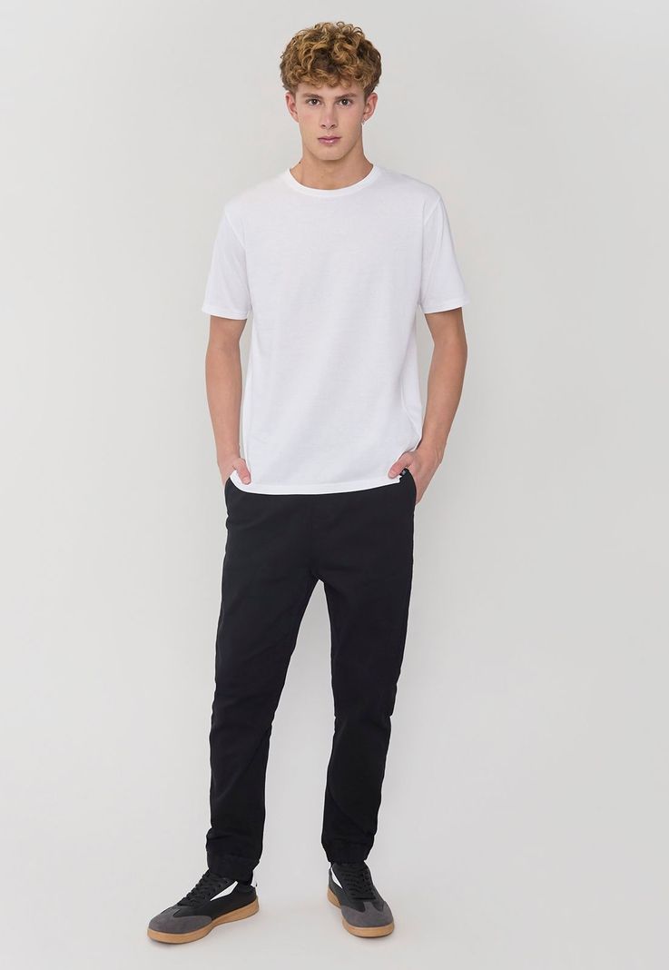 Pantalón Hombre Twill Jogger Fit Negro Corona-0