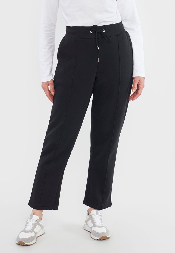 Pantalón Mujer Jogger Negro Liso Corona-1