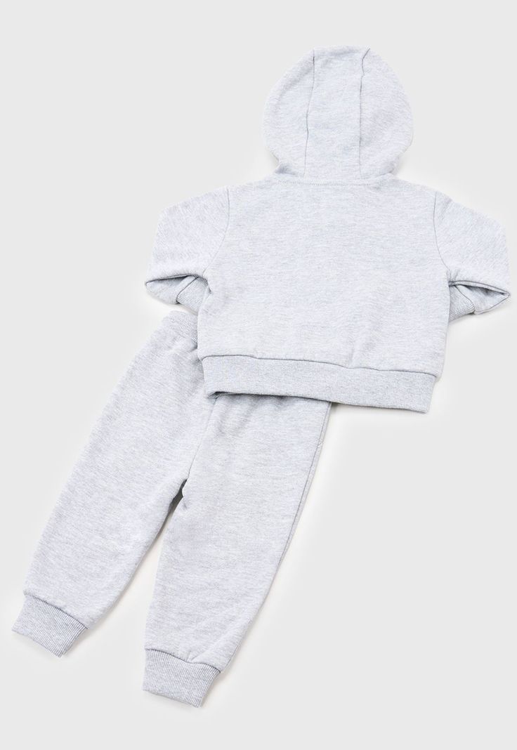 Conjunto Bebe Niño Hoodie Gris Melange Corona-1