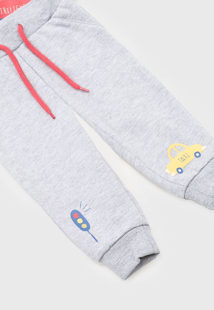 Conjunto Bebe Niño Hoodie Gris Melange Corona-3