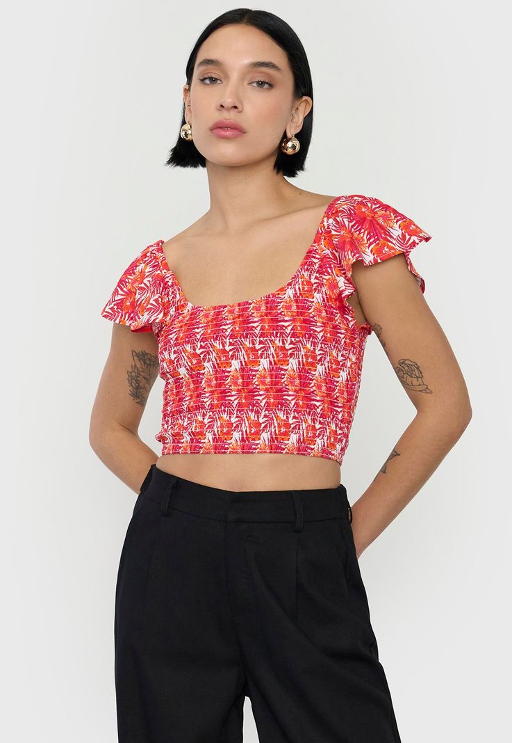 Blusas Mujer Vuelos Rosado Corona-0