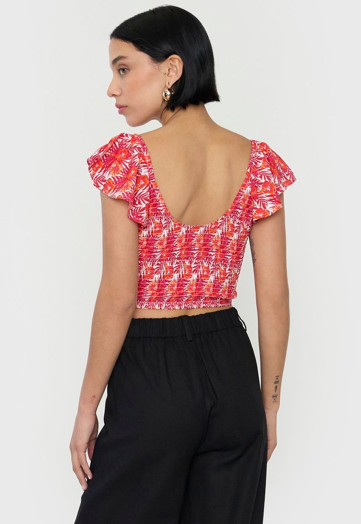 Blusas Mujer Vuelos Rosado Corona-1