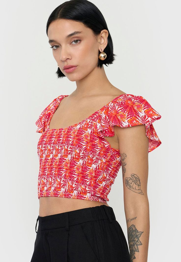 Blusas Mujer Vuelos Rosado Corona-2